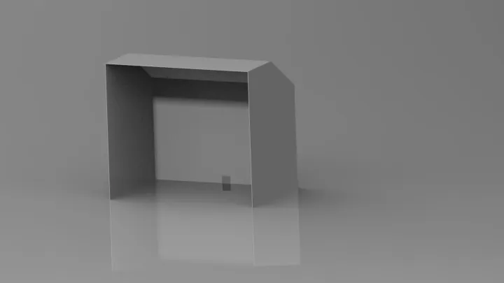 screenshot of 3D model of computer cover