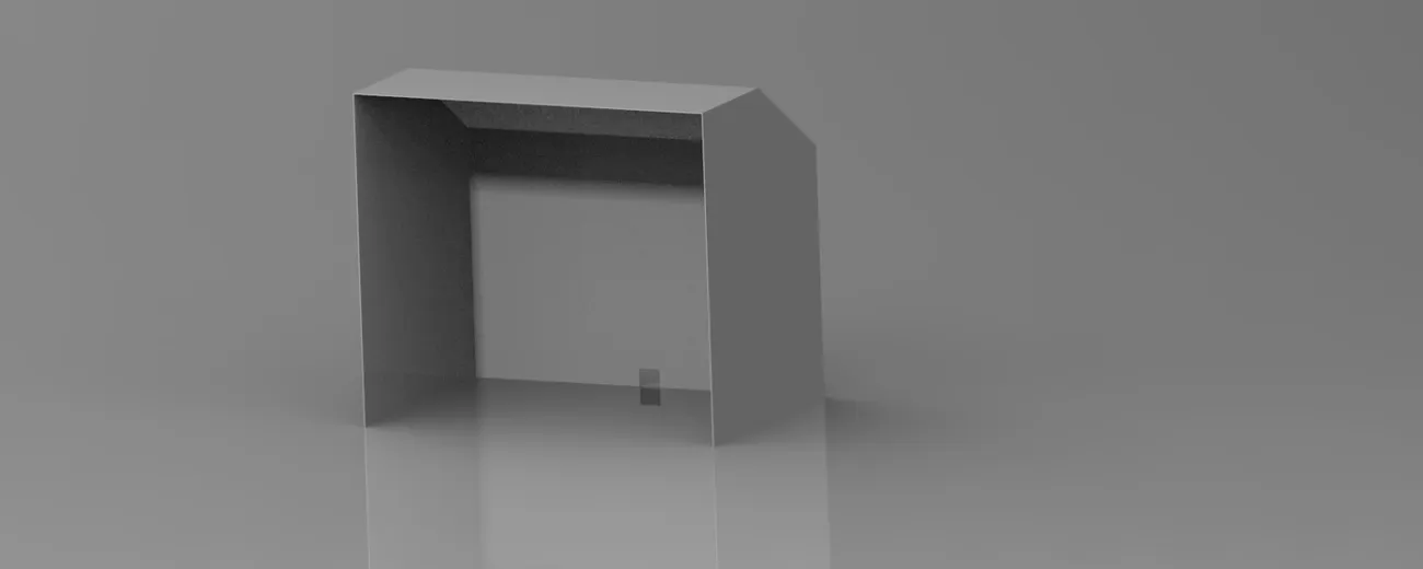 screenshot of 3D model of computer cover
